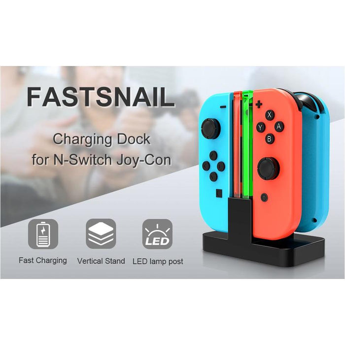 SAMA 4 In 1 LED Charging Stand Dock Station Charger Cradle For Nintendo Switch NS-Nintendo Switch Power Cords & Charging Stations-SAMA-brands-world.ca