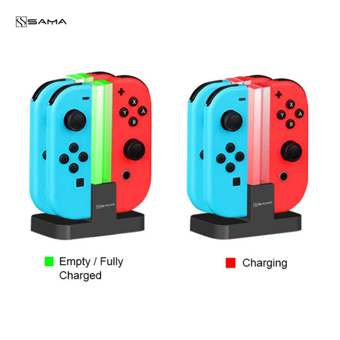 SAMA 4 In 1 LED Charging Stand Dock Station Charger Cradle For Nintendo Switch NS-Nintendo Switch Power Cords & Charging Stations-SAMA-brands-world.ca