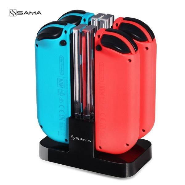 SAMA 4 In 1 LED Charging Stand Dock Station Charger Cradle For Nintendo Switch NS-Nintendo Switch Power Cords & Charging Stations-SAMA-brands-world.ca