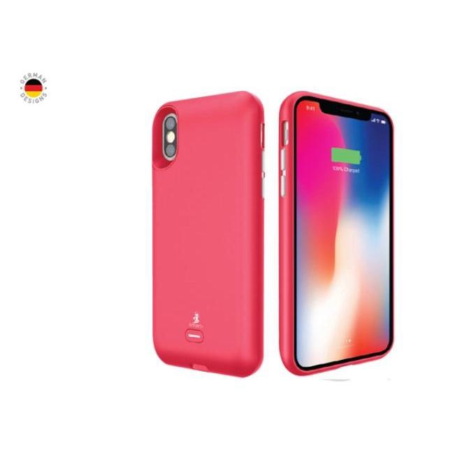 SAMA-Air Connect Wireless Battery Case for iphone X 3000 mAh & Free Screen Protector - Red-iPhone X XS Cases-SAMA-brands-world.ca