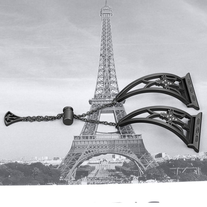 SAMA Diamond Rhinestone Stainless Steel Metal Wristband Strap 42/44mm For Apple Watch Band Black-Apple Watch Bands & Straps-SAMA-brands-world.ca