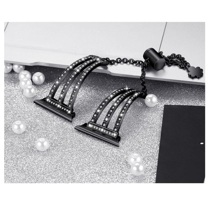 SAMA Diamond Stainless Steel Replacement Bracelet Strap 38/40mm For Apple Watch Series 5 4 3 2 1(Black)-Apple Watch Bands & Straps-SAMA-brands-world.ca