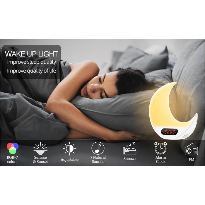 SAMA Half Moon Double Side Sunrise Sunset Sleep Trainer with Remote control, 7 colors-Sleep Tech-SAMA-brands-world.ca