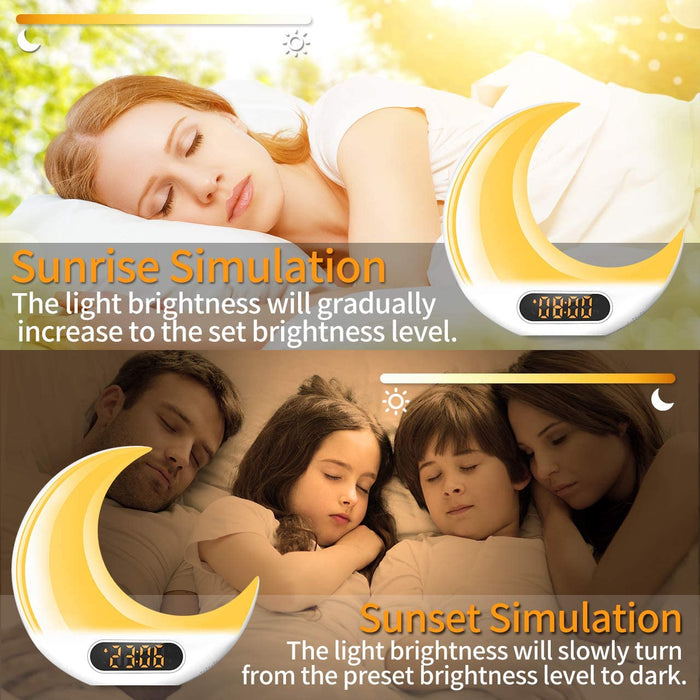 SAMA Half Moon Double Side Sunrise Sunset Sleep Trainer with Remote control, 7 colors-Sleep Tech-SAMA-brands-world.ca