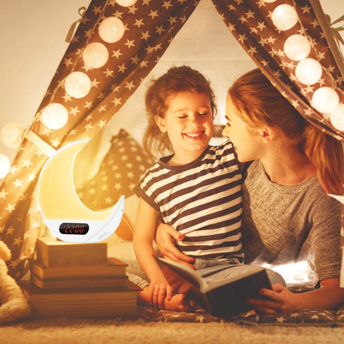 SAMA Half Moon Double Side Sunrise Sunset Sleep Trainer with Remote control, 7 colors-Sleep Tech-SAMA-brands-world.ca