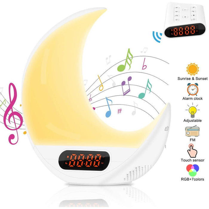 SAMA Half Moon Double Side Sunrise Sunset Sleep Trainer with Remote control, 7 colors-Sleep Tech-SAMA-brands-world.ca