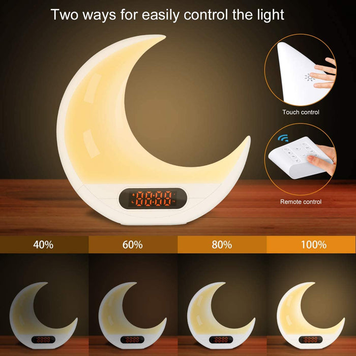 SAMA Half Moon Double Side Sunrise Sunset Sleep Trainer with Remote control, 7 colors-Sleep Tech-SAMA-brands-world.ca