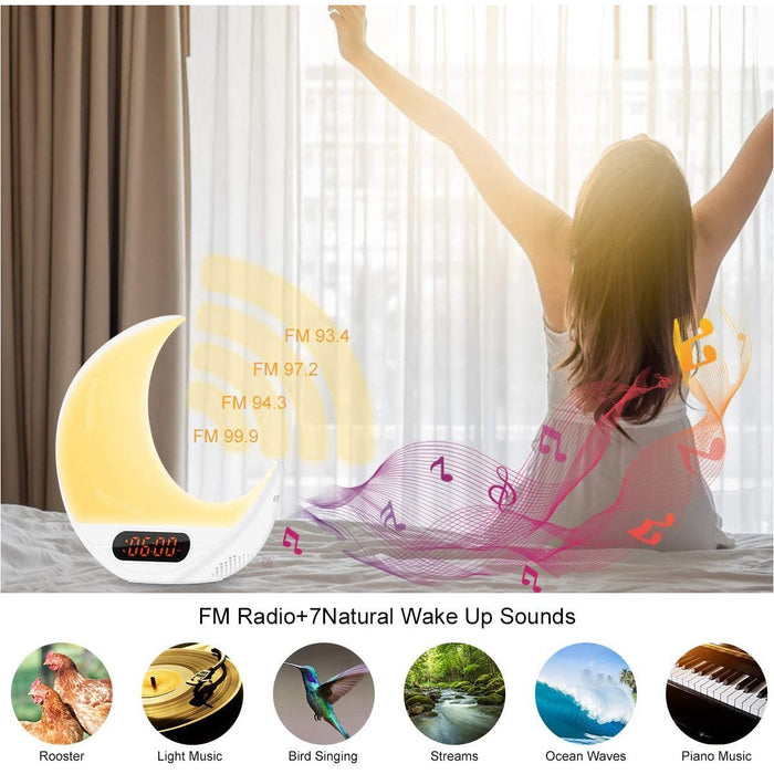 SAMA Half Moon Double Side Sunrise Sunset Sleep Trainer with Remote control, 7 colors-Sleep Tech-SAMA-brands-world.ca