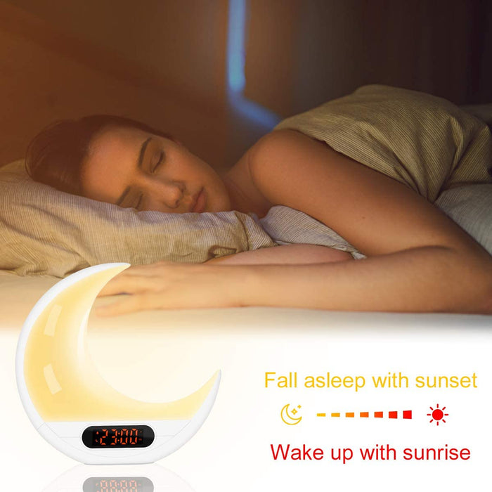 SAMA Half Moon Double Side Sunrise Sunset Sleep Trainer with Remote control, 7 colors-Sleep Tech-SAMA-brands-world.ca