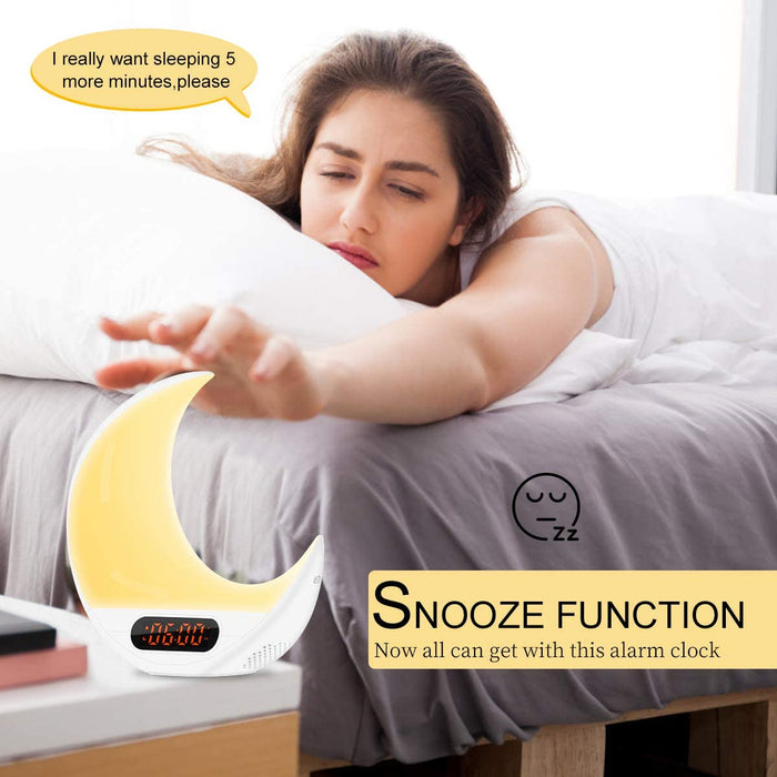 SAMA Half Moon Double Side Sunrise Sunset Sleep Trainer with Remote control, 7 colors-Sleep Tech-SAMA-brands-world.ca