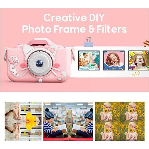 SAMA Kids Camera, Digital Dual Camera 20MP Camcorder Pink-Camcorder Batteries & Chargers-SAMA-brands-world.ca