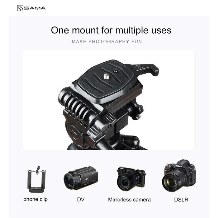 SAMA Lightweight Compact Tripod 61" with Adjustable Legs-Tripods-SAMA-brands-world.ca