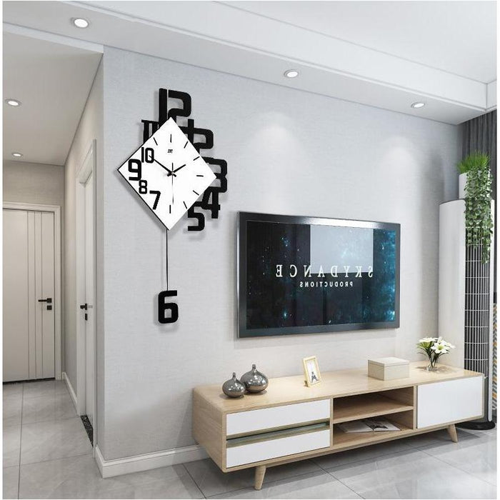 SAMA Modern Decorative Wooden Wall Clock, Silent Non-Ticking (50×84CM)-Wall Clock-SAMA-brands-world.ca