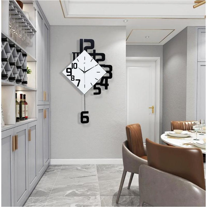 SAMA Modern Decorative Wooden Wall Clock, Silent Non-Ticking (50×84CM)-Wall Clock-SAMA-brands-world.ca