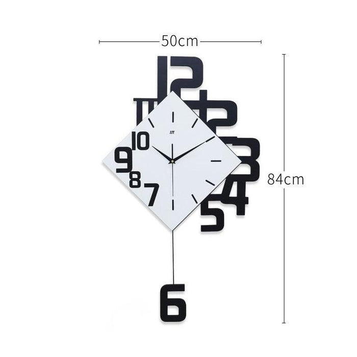 SAMA Modern Decorative Wooden Wall Clock, Silent Non-Ticking (50×84CM)-Wall Clock-SAMA-brands-world.ca