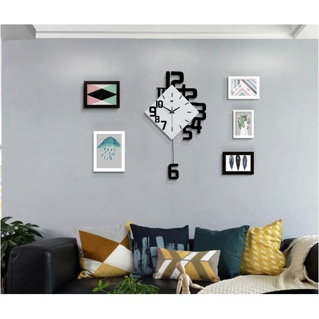 SAMA Modern Decorative Wooden Wall Clock, Silent Non-Ticking (50×84CM)-Wall Clock-SAMA-brands-world.ca