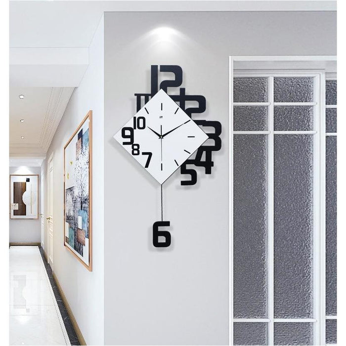 SAMA Modern Decorative Wooden Wall Clock, Silent Non-Ticking (50×84CM)-Wall Clock-SAMA-brands-world.ca
