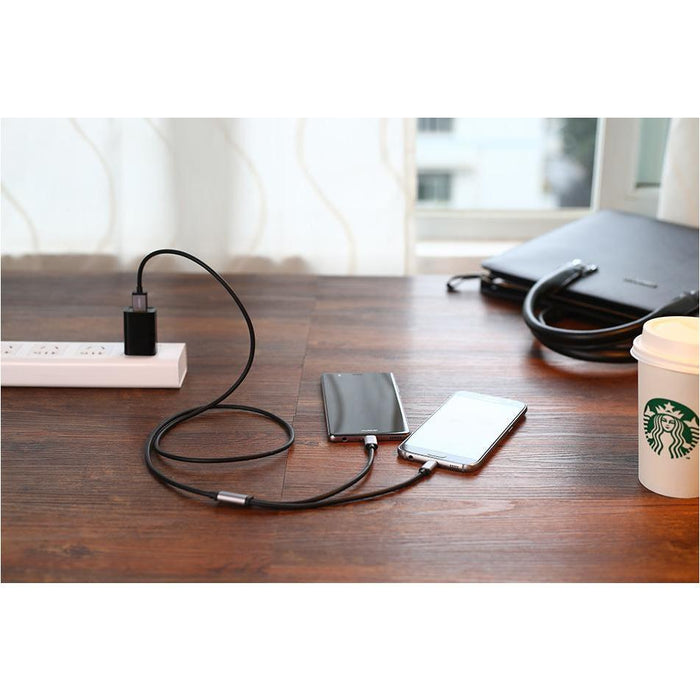 SAMA SA-40349 Dual Micro USB Splitter Charge Cable 1.5M-Micro USB Cable-SAMA-brands-world.ca