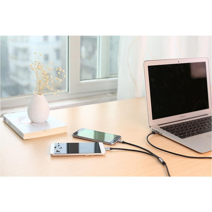 SAMA SA-40349 Dual Micro USB Splitter Charge Cable 1.5M-Micro USB Cable-SAMA-brands-world.ca