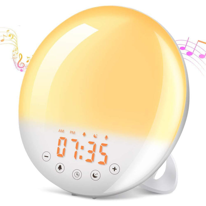 SAMA Sunset Simulation 7Colors 2Alarm 8Natural Sounds Digital Sunrise Alarm Clock Radio-Sleep Tech-SAMA-brands-world.ca