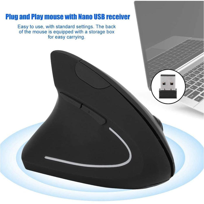 SAMA Wireless Vertical Mouse Left-Handed 2.4GHz USB Ergonomic-Wireless Mice-SAMA-brands-world.ca