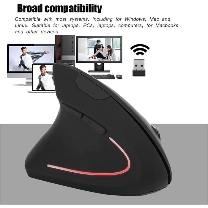 SAMA Wireless Vertical Mouse Left-Handed 2.4GHz USB Ergonomic-Wireless Mice-SAMA-brands-world.ca