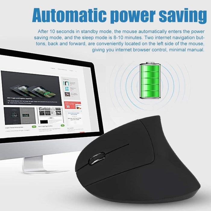 SAMA Wireless Vertical Mouse Left-Handed 2.4GHz USB Ergonomic-Wireless Mice-SAMA-brands-world.ca