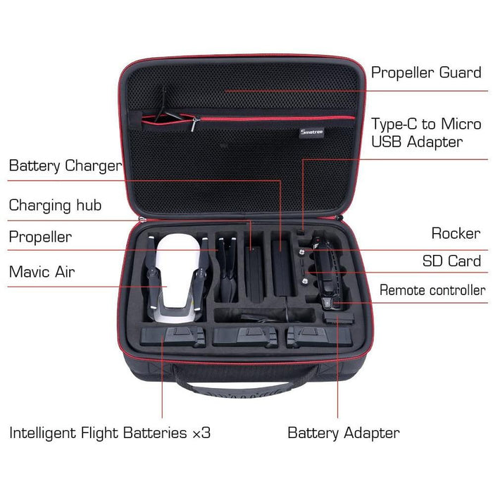 Smatree Carrying Case for DJI Mavic Air, DA500 Travel Air...-Selfie Sticks & Grips-SAMA-brands-world.ca