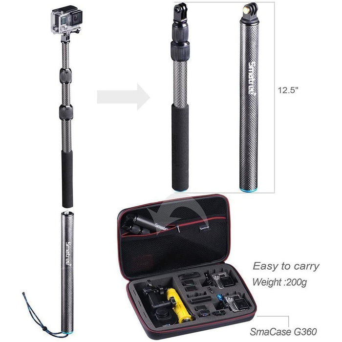 Smatree SmaPole S3C Carbon Fiber Detachable Extendable Floating Pole for...-Selfie Sticks & Grips-SAMA-brands-world.ca