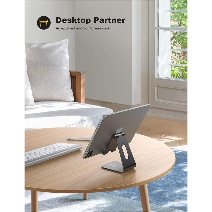 Tablet Stand, Lamicall Adjustable Holder - Desktop Stand Dock Black-Tablet & iPad Stands-Lamicall-brands-world.ca