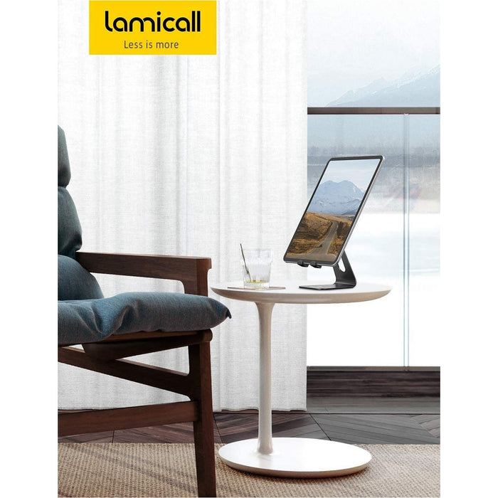 Tablet Stand, Lamicall Adjustable Holder - Desktop Stand Dock Black-Tablet & iPad Stands-Lamicall-brands-world.ca