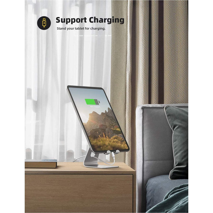 Tablet Stand, Lamicall Adjustable Holder - Desktop Stand Dock Silver-Tablet & iPad Stands-Lamicall-brands-world.ca