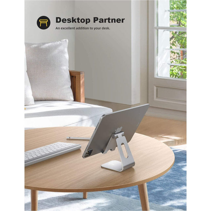 Tablet Stand, Lamicall Adjustable Holder - Desktop Stand Dock Silver-Tablet & iPad Stands-Lamicall-brands-world.ca