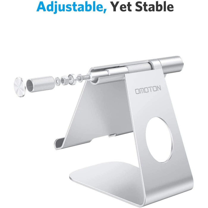 Tablet Stand, OMOTON Adjustable iPad Stand Holder Compatible with Silver-Tablet & iPad Stands-OMOTON-brands-world.ca