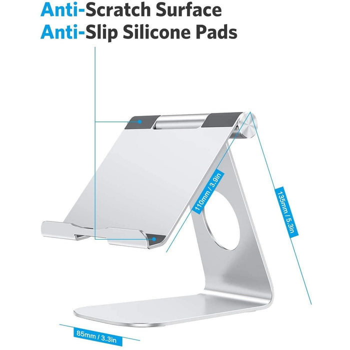Tablet Stand, OMOTON Adjustable iPad Stand Holder Compatible with Silver-Tablet & iPad Stands-OMOTON-brands-world.ca