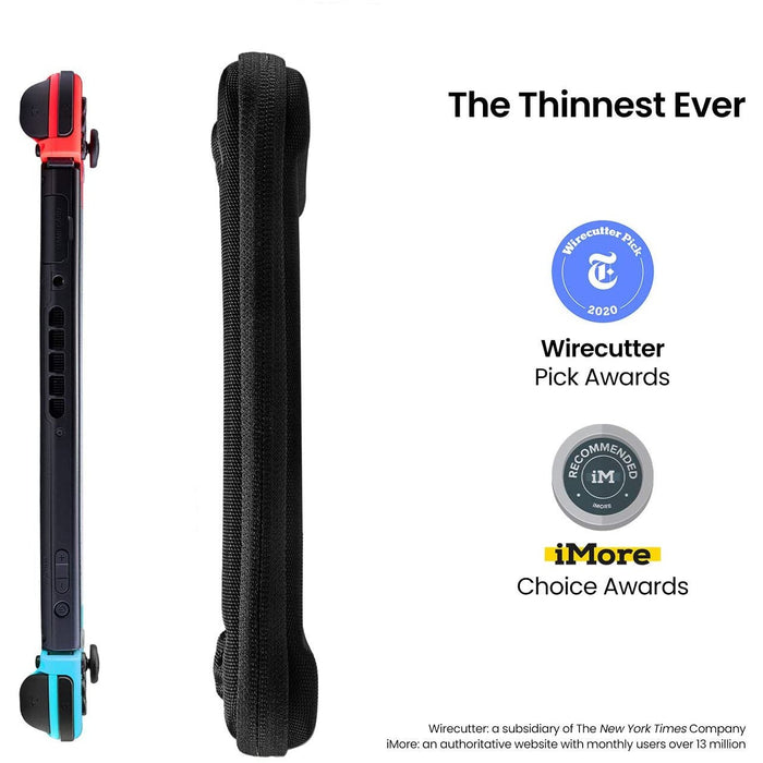 tomtoc Carry Case for Nintendo Switch, Ultra Slim Hard Shell with 10 Black-Nintendo Switch Skins, Faceplates & Cases-SAMA-brands-world.ca