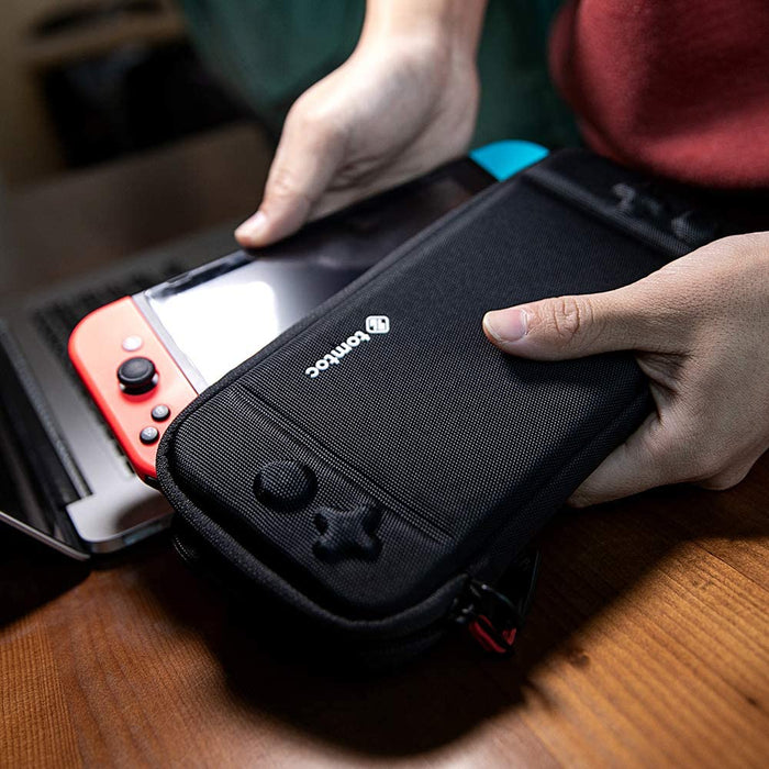 tomtoc Carry Case for Nintendo Switch, Ultra Slim Hard Shell with 10 Black-Nintendo Switch Skins, Faceplates & Cases-SAMA-brands-world.ca