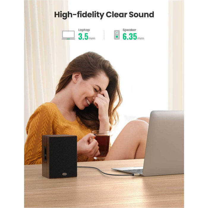 UGREEN 1/8 Inch to 1/4 Cable 3.5mm Male 6.35mm TRS Audio 3ft-Audio Cables-UGREEN-brands-world.ca