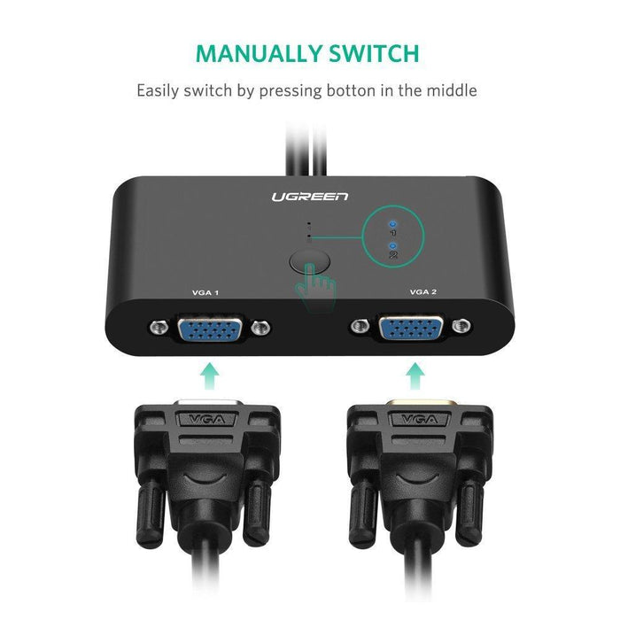 UGREEN 2-Port VGA Switcher-Adapters & Switches-UGREEN-brands-world.ca