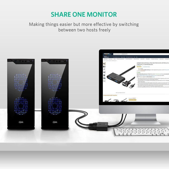 UGREEN 2-Port VGA Switcher-Adapters & Switches-UGREEN-brands-world.ca