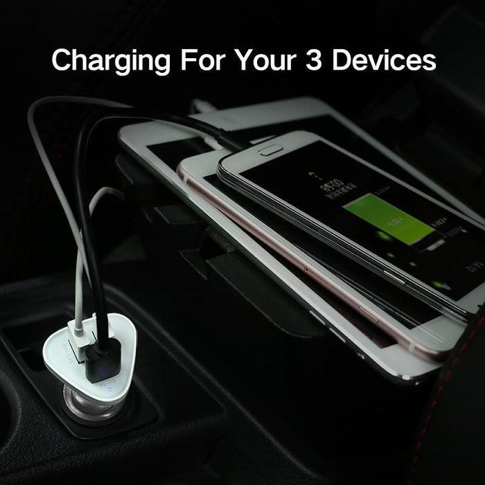 UGREEN 29W 3 Port USB Car Charger-USB Car Chargers-UGREEN-brands-world.ca