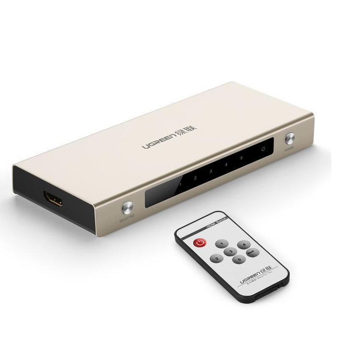 UGREEN HDMI 5*1 Switch Support HDMI 1.4V, 3D Resolution up to 4K*2K 30HZ With 5V1A Power adapter-External Video Display Adapters-UGREEN-brands-world.ca