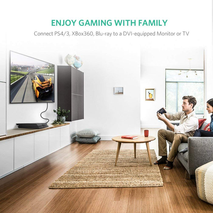 UGREEN HDMI to DVI Cable Bi Directional DVI-D 24+1 Male to HDMI Male High Speed Adapter Cable Support 1080P Full HD-HDMI Cables-UGREEN-brands-world.ca