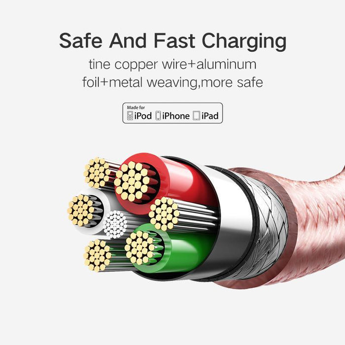 UGREEN Lighting to USB Cable(Aluminum case,Nylon Bradied ).-iPhone Chargers & Cables-UGREEN-brands-world.ca