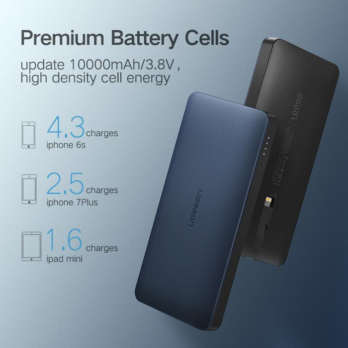 UGREEN MFI Iphone Power bank 10000 mAh-Power Banks-UGREEN-brands-world.ca