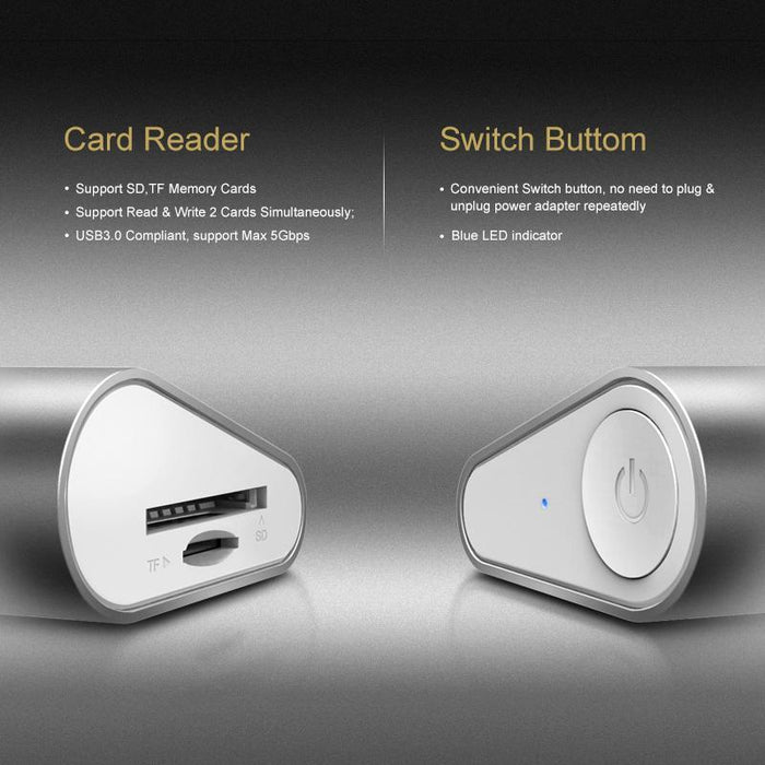 UGREEN USB 3.0 Dual Multi-Display Converter-5 Ports USB 3.0HUB+SD/TF Card read+Gigabit lan+Audio(mic+earphone)+VGA+HDMI+DVI-Wired Network Cards-UGREEN-brands-world.ca
