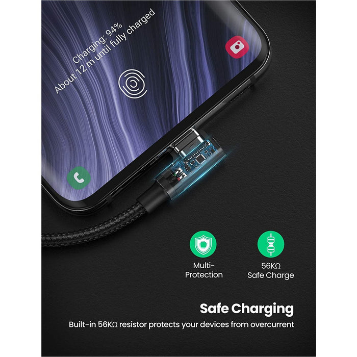 UGREEN USB C Cable Right Angle Type C Fast Charge 90 Degree 3ft-USB Cables-UGREEN-brands-world.ca