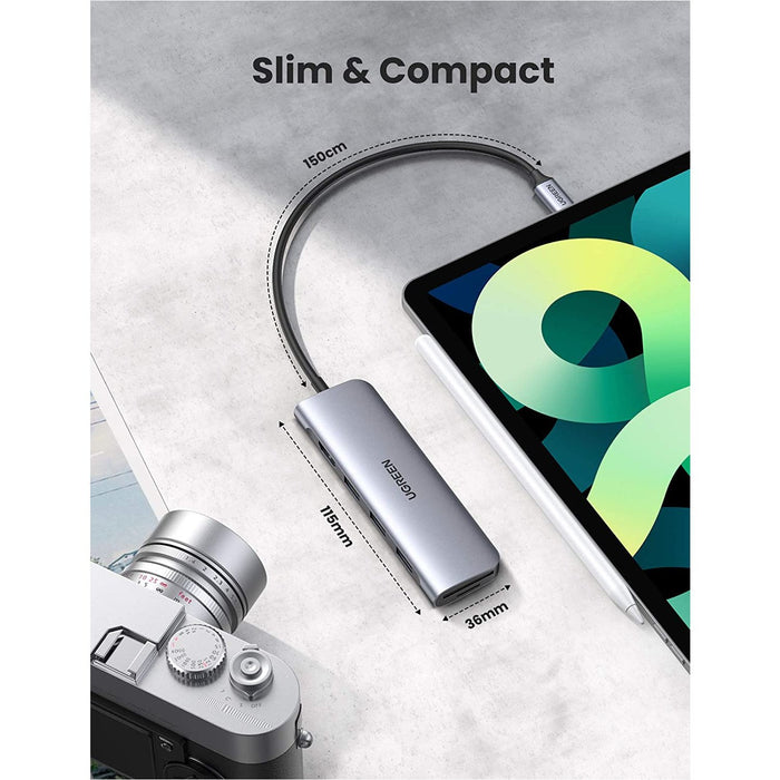 UGREEN USB C Hub, C HDMI Adapter 6 in 1 Type C Hub with 4K C to...-USB Hubs-UGREEN-brands-world.ca