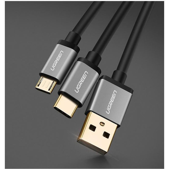 UGREEN USB Y Splitter Cable USB to USB Typec & Micro USB Cable-USB Cables-UGREEN-brands-world.ca