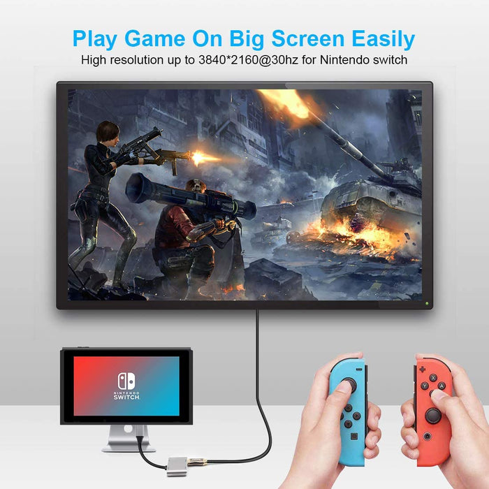 USB C to 4K HDMI VGA Adapter, 4 in 1 Type C Hub with HDMI, 1080P VGA, USB...-External Video Display Adapters-SAMA-brands-world.ca